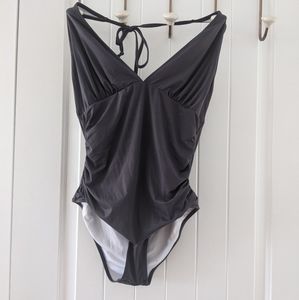 One piece halter bathing suit